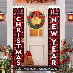 Christmas and New Years Door Banners